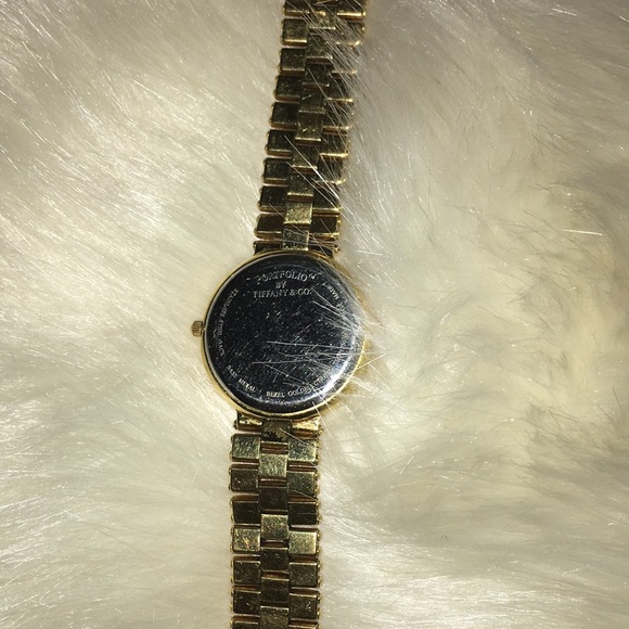 Tiffany & Co Portfolio Vintage Gold Plated Watch - Picture 4 of 4